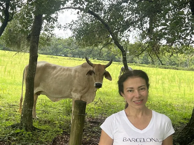 Erika with rescued animals