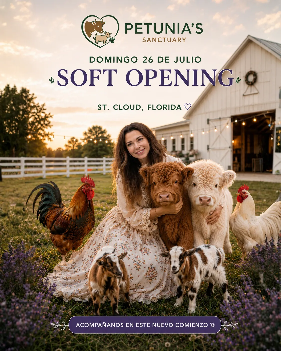 Soft Opening celebration with rescued animals