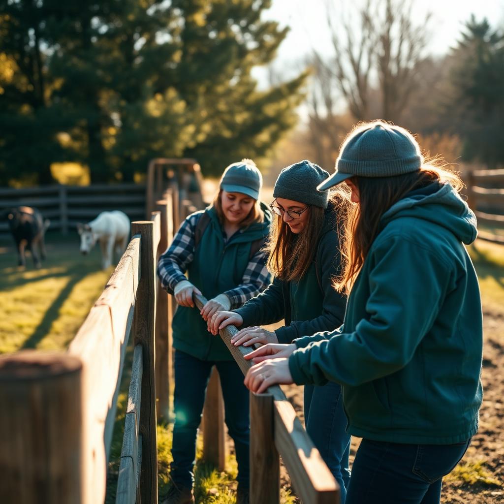 Today volunteers built the first fence.